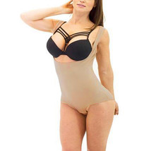 Women&#39;s Waist Tummy Slimming Cincher Shapewear Beige Leotard Bodysuit - L - $16.62