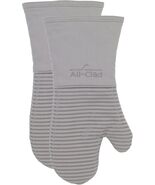 All-Clad Silicone Oven Mitts Set Of 2 Titanium New - $32.95