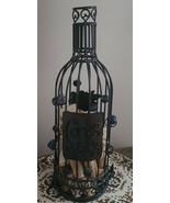 Brown ~ Metal ~ Wine Cork Storage Basket ~ Container ~ Beaded &amp; Leaf Design - €25,79 EUR