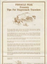 Pinnacle Peak Restaurant Presents Tips For Stagecoach Travelers  - £14.03 GBP
