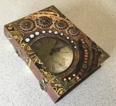 Large Steampunk/Mad Scientist Themed Faux Book Box - £9.38 GBP