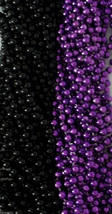 Purple Black Ravens Mardi Gras Beads Football Tailgate Party Favors Lot 24 48 72 - £11.86 GBP+