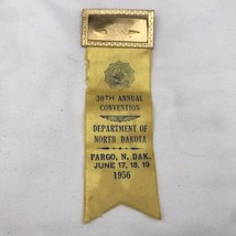 American Legion Ribbon Name Tag Badge Fargo North Dakota 1956 Vintage 50s - $12.50