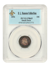 1856 10C PCGS PR65 (Small Date) ex: D.L. Hansen - £11,944.58 GBP