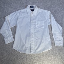 Ralph Lauren Chaps Boys White Long Sleeve Button Down Shirt Size 12 - £11.84 GBP