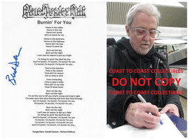 Buck Dharma Signed Blue Oyster Cult Burnin For You Lyrics sheet Proof au... - $148.49