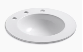 Kohler Camber K-2282-10-0 Lavatory Drop-in bathroom round basin sink OD 21&quot; - $296.99
