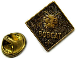 Vintage Gold Tone Boy Scouts of America Bobcat Pin BSA Collectible - £19.82 GBP