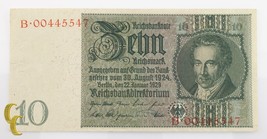 1929 Alemania 10 MARCO (AU) En Condición Casi Sin Circular - £33.49 GBP