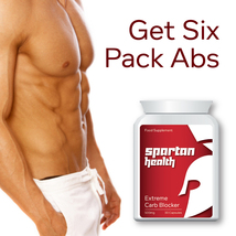 SPARTAN HEALTH EXTREME CARB BLOCKER PILL GET 6PACK RIPPED MUSCLES BLOCK ... - $29.99