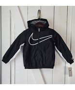 NIKE Boys/Toddlers Full-Zip Fleece Lined Woven Jacket Black Size 4T NWT - $52.90 CAD