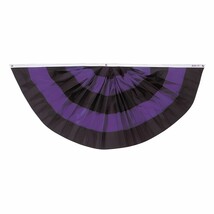 3&#39;x6&#39; Pleated Mourning Memorial Bunting Purple Black - $75.49 CAD