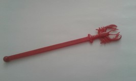 Lobster Consolidated Co. Gloucester Mass. Swizzle Stick Drink Stirrer Red Plasti - £7.64 GBP