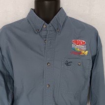 Nascar Chase Authentic Jeff Gordan Blue X-Large Button Up Shirt Vintage 90&#39;s  - £19.71 GBP