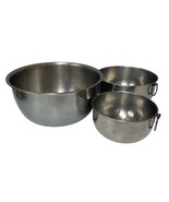 Vollrath Stainless Steel Mixing Bowl No 6923 Plus 2 Thumb Ring Bowls Lot... - $496.26 MXN