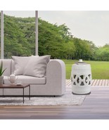 Glazed Ceramic Drum Stool: Indoor/Outdoor Side Table - €102,12 EUR Glazed Ceramic Drum Stool: Indoor/Outdoor Side Table - €102,12 EUR