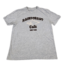 Rainforest Cafe Shirt Mens Large Gray Raised Letters Surf Club Souvenir Beach - $14.94