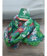 Christmas House Scarf - Green Christmas Flower Women&#39;s Scarf NWT - $16.71