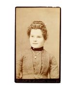 C1880s CDV Photograph Unknown Woman Madison Maine Victorian Crockett E85G - €25,70 EUR