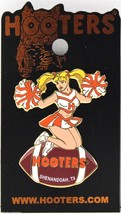 Sexy Hooters Girl Cheerleader Football Shenandoah,Tx Label Pin - New - £10.22 GBP