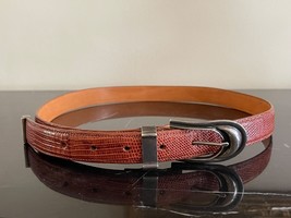 Pat Areias 3 Piece Sterling Silver Genuine Lizard Leather Belt Size 36 Belt - £272.98 GBP