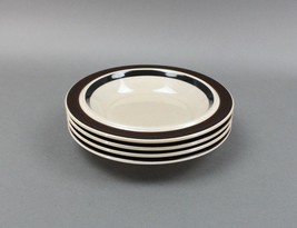 Arabia Finland Ruija Troubadour 7 3/4&quot; Rimmed Soup Bowls Vintage MCM Set of 4 - £53.54 GBP