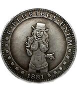 E Pluribus Unum - Medaglia fantasy con ragazza, edizione 1881 - $18.66 CAD