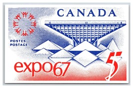 Canadian Pavilion Expo 67 Stamp Reproduction Postcard UNP  Unused N22 - £2.30 GBP