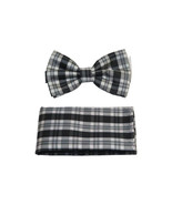 Men Bow Tie Hankie Set Formal Event For Tuxedo or Business Suit #BT6 Bla... - $19.99