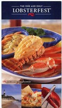 Red Lobster Restaurant The One and Only Lobsterfest Dinner Menu  - £12.69 GBP