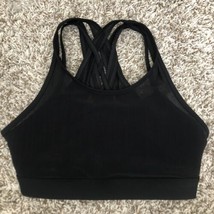 fabletics womens sports bra mesh strapped Back black size XS - £11.31 GBP
