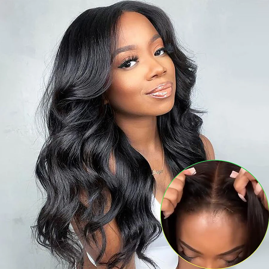 Body Wave Glueless Lace Wig Human Hair Ready To Wear 4x6/5x5  Lace Human Ha - £69.35 GBP+