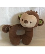 Lovey Plush 6” Brown Monkey Baby Hand Rattle Toy Fisher Price 2013 - £10.38 GBP