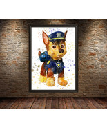 CHASE PAW PATROL Kids Poster - Paw Patrol Wall Art Deco - Chase Wall Poster - €4,12 EUR