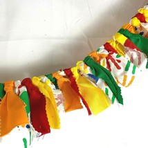 Rag Garland Kids Hands Paint Playroom Bedroom Decor 34&quot; - $23.80