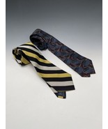 Paul Fredrick Tie Multi-Stripe &amp; Giorgio Armani Italy Tie Neckties - £12.53 GBP