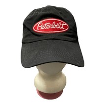 Peterbilt Trucks Logo Embroidered Black Strapback Dad Hat Baseball Cap - £8.22 GBP