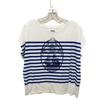 UT ThomasPaul Maritime Tee White Blue T-Shirt Tunic Sailboat Size Med - $14.84