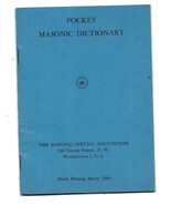 Pocket Masonic Dictionary Booklet-1964-9th Printing-32 pages-Estate Sale... - $270.51 MXN