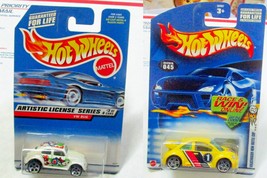 2 Hot Wheels Volkswagen VW Bugs Beetle Cup 2001 &amp; Artistic License 1996 ... - £5.43 GBP