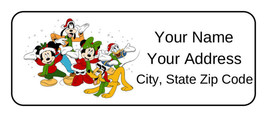 30 Mickey Mouse and Pals Christmas Address Labels,disney,stickers,name tags - £9.43 GBP