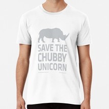 Save The Chubby Unicorn Grey Size S to 5XL Made in the USA T-Shirt - £17.57 GBP