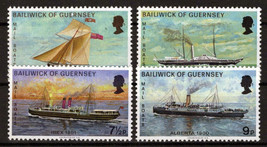 ZAYIX Guernsey 64-67 MNH Sailing Ships Mail Boats 101623SM75M - £1.19 GBP