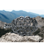 Celtic Knot Hair Clip – Elegant Metal Hair Accessory with Heart and Swir... - $20.99