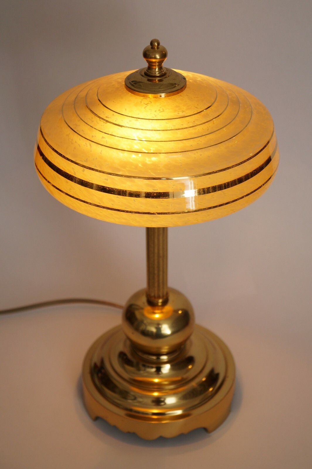 Art Deco Table Lamp "SATURN RINGS" Brass Lamp Berlin Light Item image 4