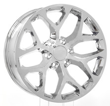 Chevy 20&quot; Chrome Snowflake Wheels Rims For 2000-2023 Silverado Tahoe Sub... - $1,236.51
