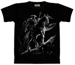 Dark Knight Mounted Warrior Fantasy Hand Dyed Adult T-Shirt, NEW UNWORN - £11.56 GBP