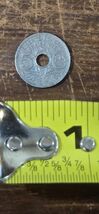 Vintage French 5 Centimes Coin with Hole Lindauer coin, dated 1931 - $3.96