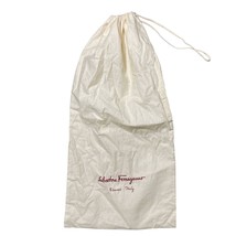 Salvatore Ferragamo Cotton Drawstring Protective Dust Bag Ivory Cream Italy - £20.54 GBP