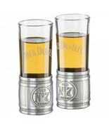 Jack Daniels Metal Barrel Set of 2 Shooters Silver - $38.98